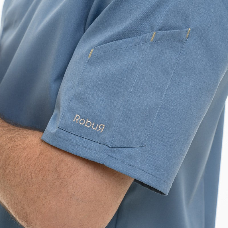 Détail de la poche stylo Harti bleu