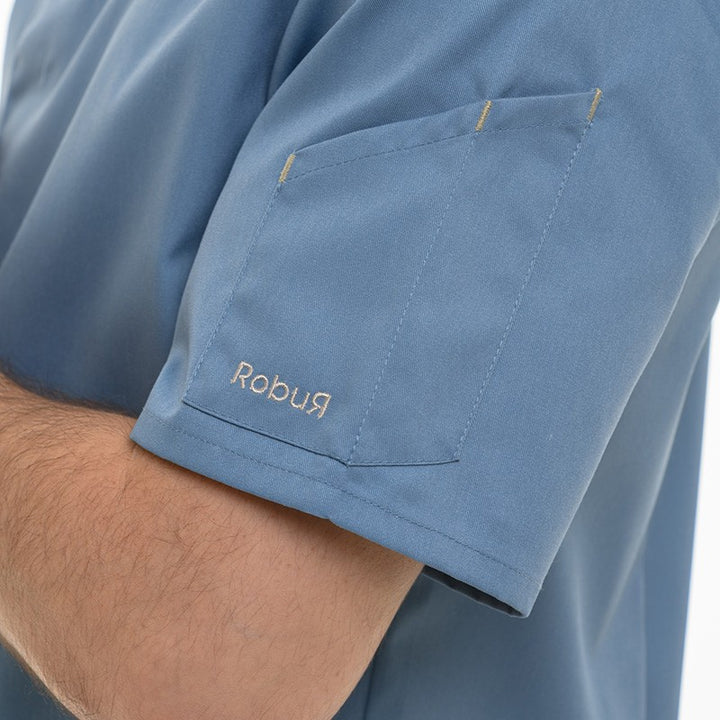 Détail de la poche stylo Harti bleu