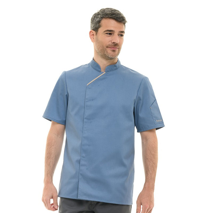 Veste de cuisine Harti bleu de la marque Robur
