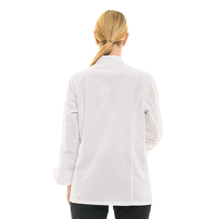 Veste de Cuisine Blanche à Manches Longues Femme Californie - MANELLI