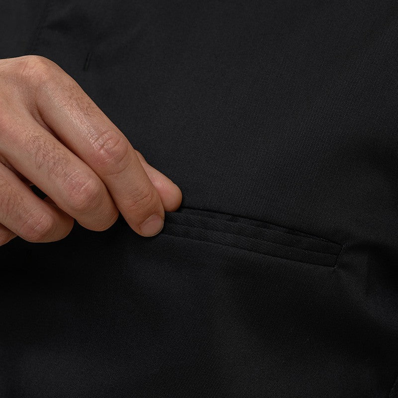 Détail poche de la veste de cuisine Abax Noir Robur