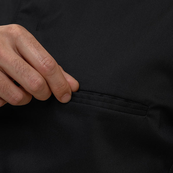Détail poche de la veste de cuisine Abax Noir Robur
