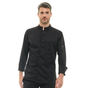 Veste de Cuisine Unisexe Manches Longues Abax Noir - ROBUR