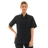 Veste de Cuisine Femme à Manches Courtes Noire Californie - MANELLI