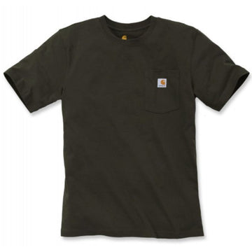 Tee-Shirt de Travail Homme Manches Courtes avec Poche Poitrine noir vêtements travail CARHARTT