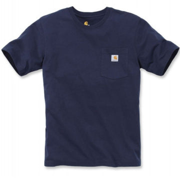 Tee-Shirt de Travail Homme Manches Courtes avec Poche bleu marine vêtements travail CARHARTT chez Manelli