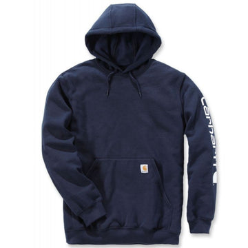 Sweat de Travail à Capuche Logo sur la Manche - CARHARTT I Navy