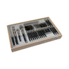 Ménagère Laguiole Acier Inoxydable 24 Pièces Gris Marbré - PRADEL