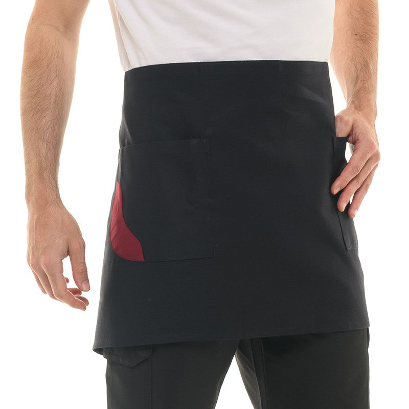 Tablier court de cuisine avec double poche mixte Manelli