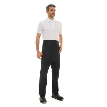 Tablier de service avec son ensemble polo blanc de travail Manelli
