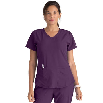 Tunique médicale Skechers col V violette
