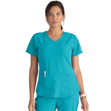 Tunique médicale Skechers bleue turquoise en fibre recyclée