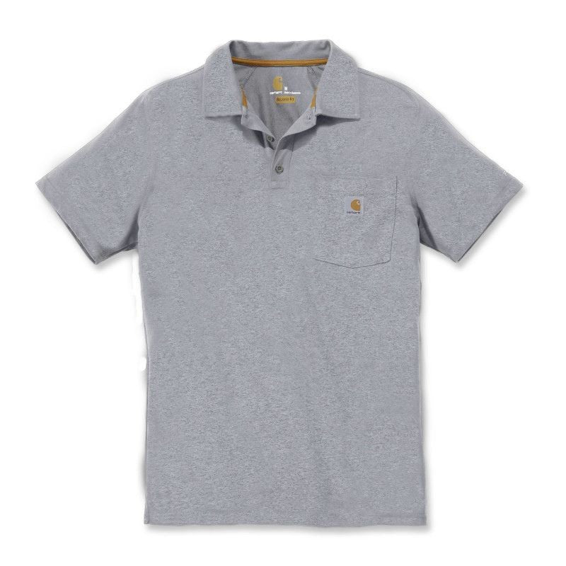 Polo de Travail Homme Respirant Poche Poitrine Force® Gris - CARHARTT