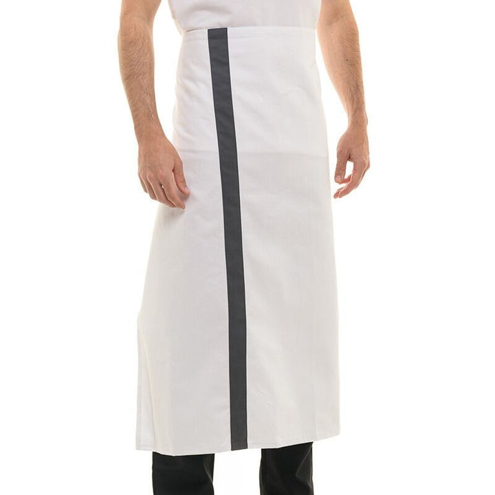 Tablier 90cm avec bande couleur grise Manelli