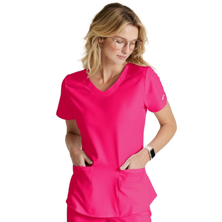 Tunique médicale rose col V manches courtes Skechers