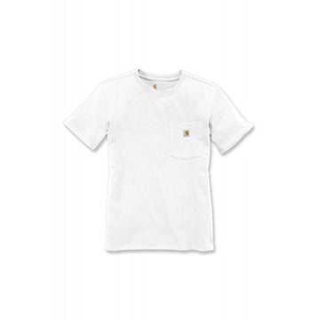 Tee-Shirt de Travail Femme Manches Courtes Poche Poitrine Blanc CARHARTT