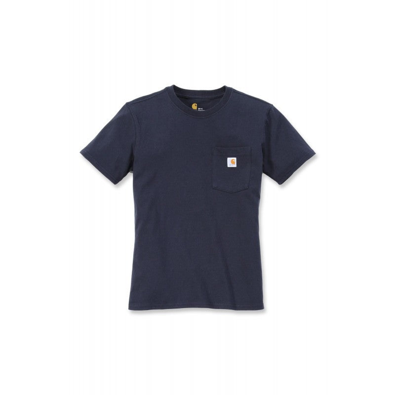 Tee-Shirt de Travail Femme Manches Courtes Poche Poitrine Bleu Marine CARHARTT