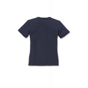 Dos Tee-Shirt de Travail Femme Manches Courtes Poche Poitrine Bleu Marine CARHARTT