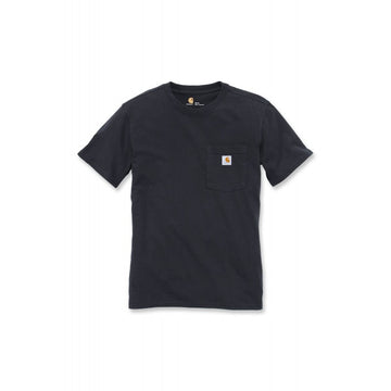 Tee-Shirt de Travail Femme Manches Courtes Poche Poitrine Noir CARHARTT