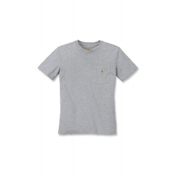 Tee-Shirt de Travail Femme Manches Courtes Poche Poitrine Gris CARHARTT