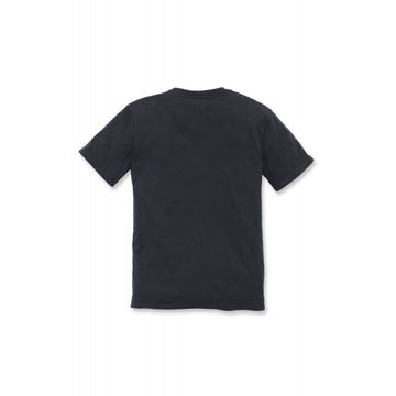 Dos Tee-Shirt de Travail Femme Manches Courtes Poche Poitrine Noir CARHARTT