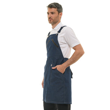 Tablier à bavette en jeans marque Lafont