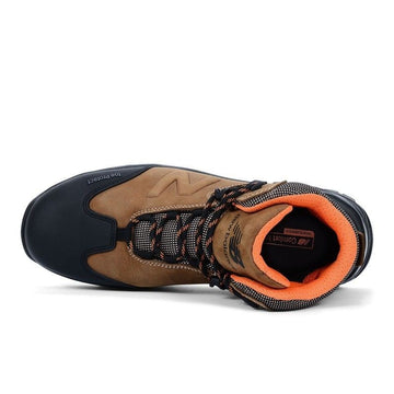 Chaussures de sécurité BTP Allsite marron montante New balance avec fermeture lacet