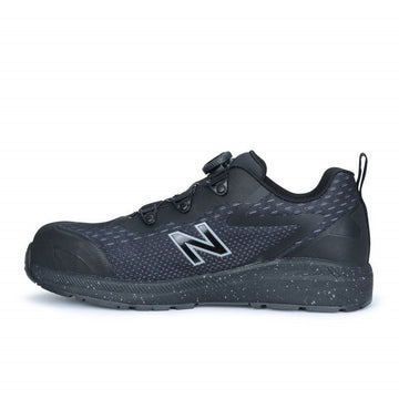 Basket de sécurité Logic Boa New Balance noir et orange avec lacet facile à faire