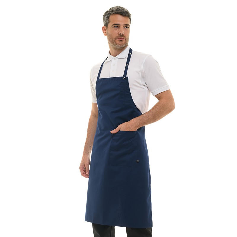Tablier à bavette professionnel Loti Robur bleu marine