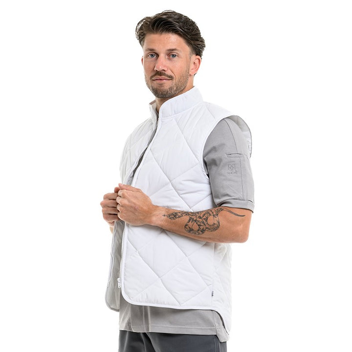 Gilet antifroid robur blanc a tirette