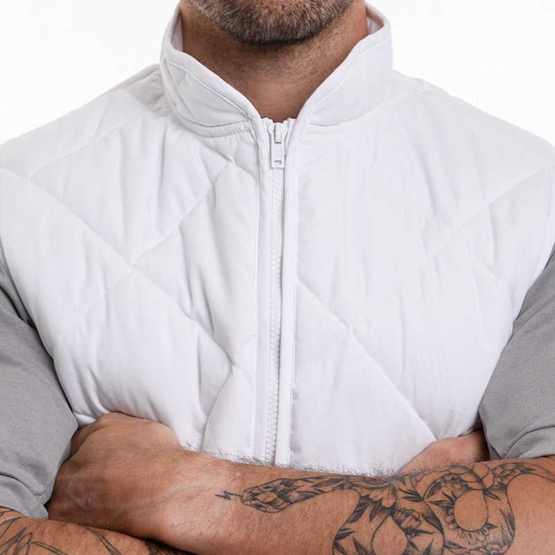 Détail fermeture zip gilet antifroid boulanger cuisinier Robur