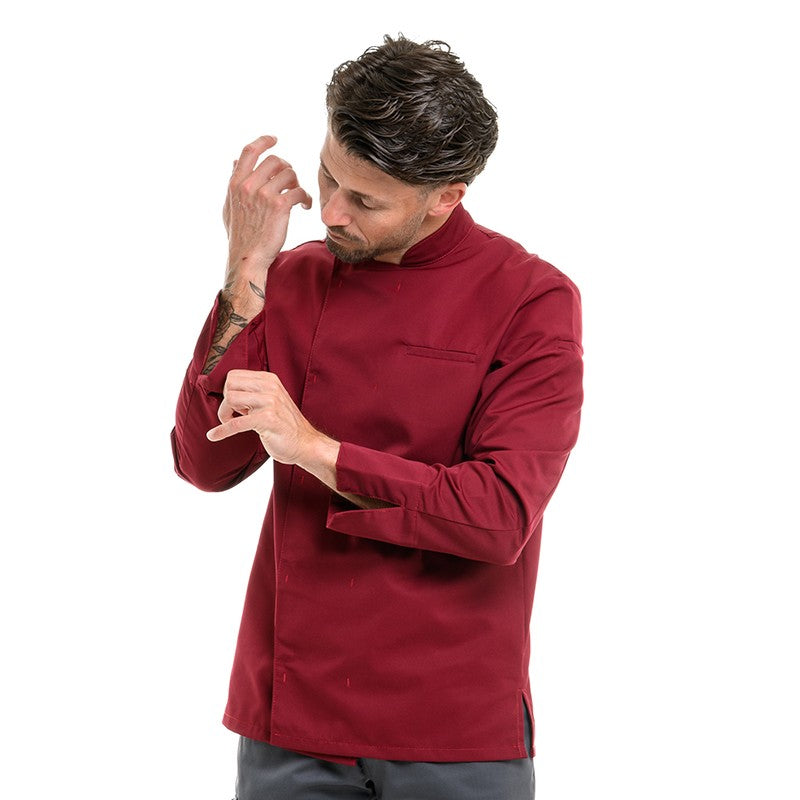 Veste de cuisine Bordeaux Texas couleur bordeaux Manelli