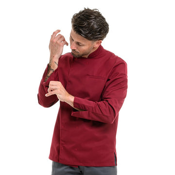 Veste de cuisine Bordeaux Texas couleur bordeaux Manelli