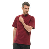 Veste de Boucher Homme Texas Manches Courtes Bordeaux - MANELLI