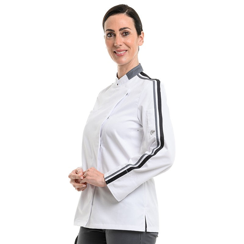 Veste de Cuisine Femme Manches Longues GC SCORE Blanche Molinel