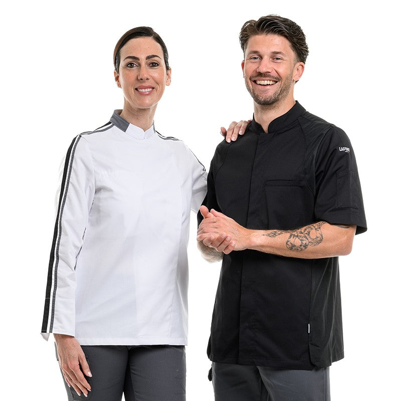Veste de Cuisine Femme Manches longues duo veste de cuisine homme GC SCORE Blanche Molinel