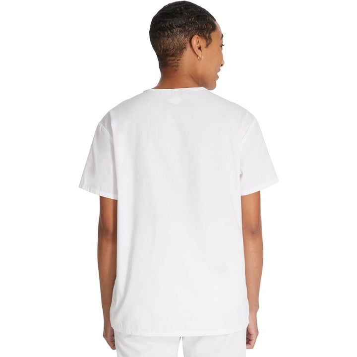 Tunique Médicale Col V Unisexe Blanc Dickies vue de dos