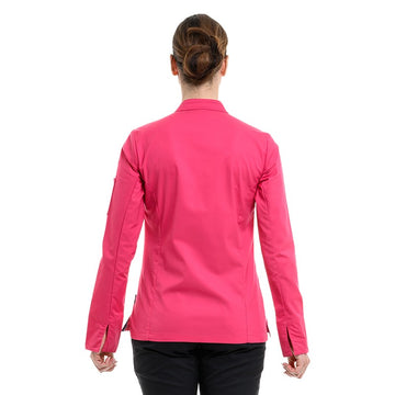 Veste de cuisine rose Fuschia avec fermeture croisée Lafont