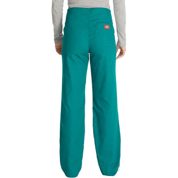 Pantalon médical Dickies à cordon de serrage vert vue de dos