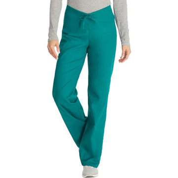 Pantalon médical Dickies à cordon de serrage vert vue de face