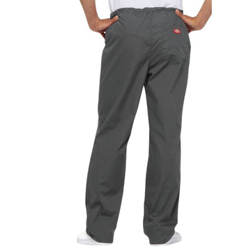 Pantalon médical Dickies à cordon gris vue de dos