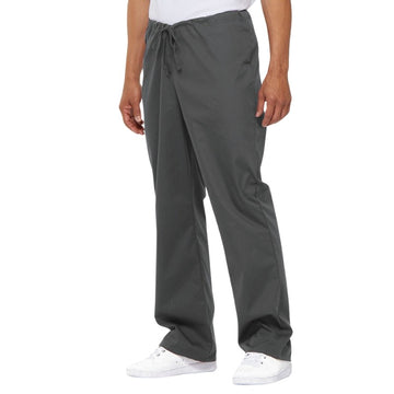 Pantalon médical Dickies à cordon gris vue de profil