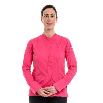 Veste de Cuisine Femme Saffron Manches Longues Fushia - LAFONT