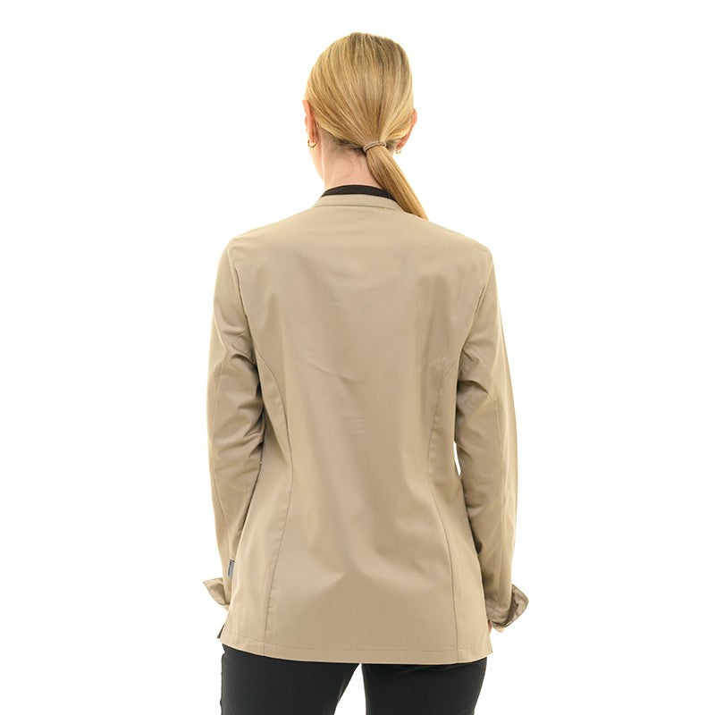 Dos de la veste de cuisine Saffron Manches Longues beige Lafont