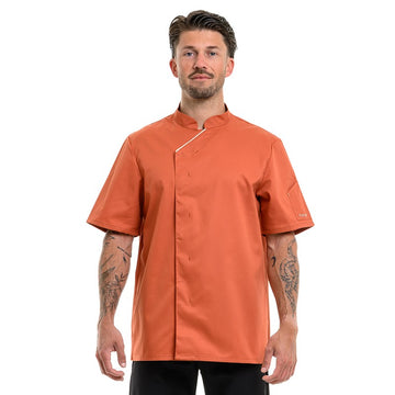 Veste de Cuisine Unisexe Terracotta Harti Manches Courtes - ROBUR