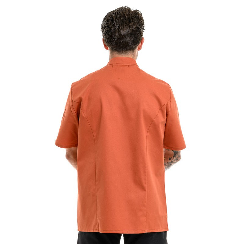 Dos Veste de Cuisine Unisexe Terracotta Harti Manches Courtes - ROBUR