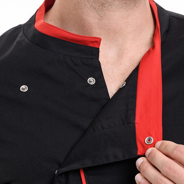 Ouverture et fermeture de la veste de cuisine homme Mint Lafont