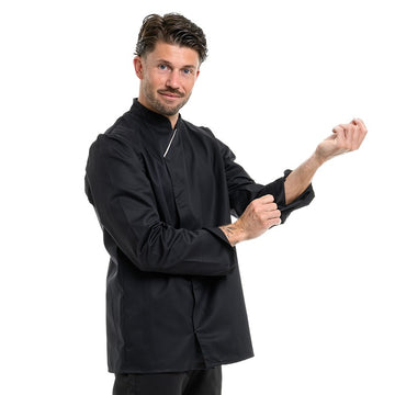 Vêtement de cuisine homme avec manches retroussable Robur Harti noir