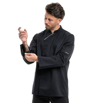 Veste de cuisine Harti en coloris noir marque Robur