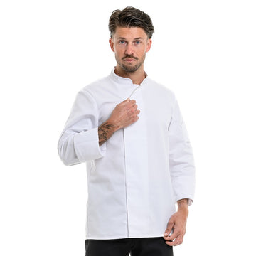 Veste Cuisine Unisexe Manches Longues Blanche Liseré Écru Harti - ROBUR